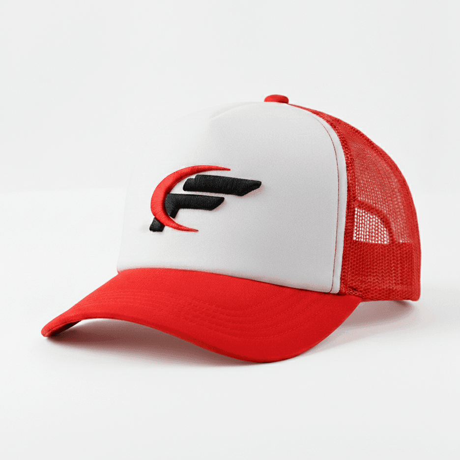 Cap Trucker White/Red